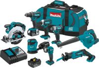 Authentic New XT616PT 18V LXT Lithium-Ion Cordless Brushless 6 Piece Combo Kit (5.0Ah) Makita Tools