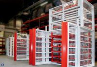 Sheet Metal Storage Rack Forklift Operated And Roll Out Drawer Combination 3 Tons Sheet Loading Storage System