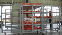 Plate Metal Storage System Double Access Heavy Duty Roll out Sheet Metal Storage Rack 