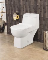 One piece water closet