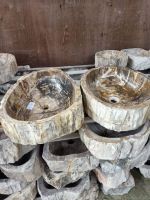 Wash Hand Basins Made Of Petrified Wood