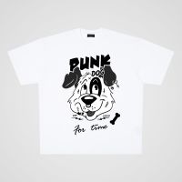 250g cotton Punk dog cartoon casual short sleeve T-shirt