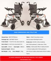 Ultralight Electric Wheelchairs Portable Aluminum Folding Electric Wheelchair Ac0k-1