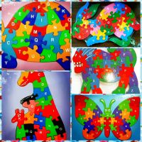 hand made non toxic wooden puzzles