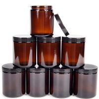 8oz Amber Glass Candle Jars