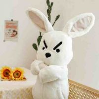 White Stuffed Animals Fearless Bunny Plush Toy