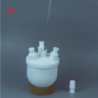 Ptfe Multi-neck Round-bottomed Flask Unibody Molding Anti-high Temperature Visible Customizable For Trace Analysis
