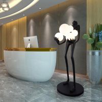 Hotel Living Room Nordic Corner Resin Sculpture Floor Light Modern Minimalist Designer Art Decoration Standing Led Floor Lamp