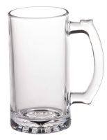 Jingshi Glass Beer Stein Traditional Beer Mugs with Handles 500ml Freezable Beer Glasses