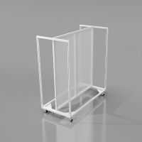 Clothing Furniture Display Racks For Stores Double Sided Low Stand/1 Set Of Exhibition Stand Equipped With 4 Universal Wheels (or+2 Sample Hangers)