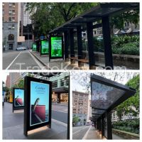Bus Shelter with Advertising Light Box