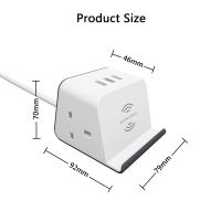 Jeostorm wireless charger extension socket 2AC and 3USB