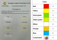 Gdlegend Good Quality Color Visible Under Uv Light Offset Screen Printing Fluorescent Orange Ink Security Ink Uv Invisible Ink