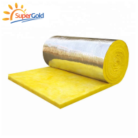 SuperGold fiber glass wool blanket with aluminium foil insulation glass wool for steel building