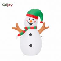 2022 Hot 5ft Airblown Inflatable Snowman with Green Hat China Supplier