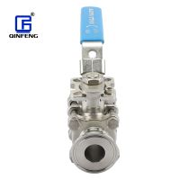 QINFENG Sanitary Stainless Steel Manual Type Tri Clamp 3PC Ball Valve