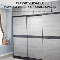 All Solid Wood Wardrobe Household Bedroom Children's Storage Cabinet Simple Modern Log Sliding Door Large Wardrobe