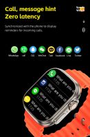 ZonBull 2022 Smart Watch Ultra Series 8Pro 49mm IP68 Metal Body IPS HD Display 2.02&acirc;€™&acirc;€™ screen inch Touch Wireless charging Ocean Strap Blood Oxygen Pedometer Call Heart Rate NFC body temperature monitoring
