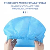 Disposable non-woven medical cap isolation cap with protective double band to prevent shedding