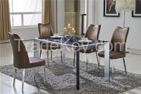 Living room furniture glass dining table