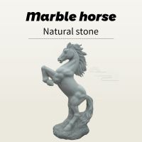 Marble/granite White Horse Stone Sculpture (can Be Customized)