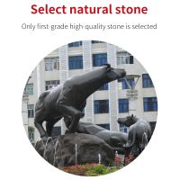 Buffalo Sculpture Group Stone Sculpture (can Be Customized)