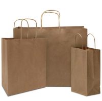 Wholesale Recyclable Custom Kraft Paper Bags with Handles for Take-Out and Shopping
