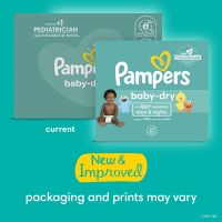 Diapers Newborn/Size 1 (8-14 lb), 100 Count - Pampers Baby Dry Disposable Baby Diapers, Super Pack