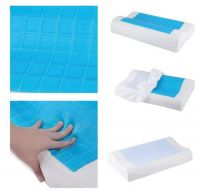 Orthopedic memory foam pillow with visco elastic cooling gel resilience cool gel pillow covered memory foam adults pillow