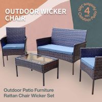 Outdoor Table And Chair Courtyard Rattan Table And Chair Hotel Coffee Balcony Table And Chair Rattan Chair 7-piece Set