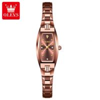 OLEVS 5501 Alloy Quartz Ladies Rose Gold Wrist Watch Waterproof 3ATM Tungsten steel color Women&amp;#039;s Watch