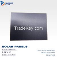 Solar Module 6.6V 2.0W, 115X90mm, black small photovoltaic module