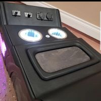 Chevy Silverado custom door panels and console with speakers 