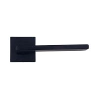 Popular Design Zinc Alloy/Aluminum Door Handle Minimalist Matte Black Gold Rectangle Modern Aluminium Door Handle on Rosette (Rose)