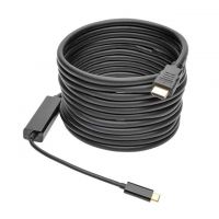 USB C Male Plug to HDMI-A Male Black Round -