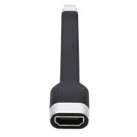 USB C Male Plug to HDMI-A Female Black Flat Unshielded