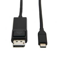 USB C Male Plug 3.1 to DisplayPort Male Black Round Unshielded