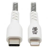 USB C Male Plug to i5 Lightning Connector Black, White Round Unshielded