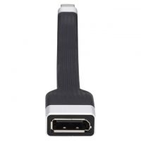 USB C Male Plug 3.1 to DisplayPort Female Black Round Unshielded