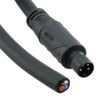 M8 4 Male Pins to Wire Leads Polyvinyl Chloride (PVC) 3.28' (1.00m)
