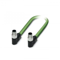 M8 D 4 Male Pins to M8 D 4 Receptacle, Right Angle Flame Retardant NonCorrosive (FRNC), Polyurethane (PUR) 6.56' (2.00m)