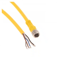 M8 B 5 Female Sockets to Wire Leads Polyvinyl Chloride (PVC) 6.56' (2.00m)