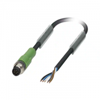 M8 B 5 Male Pins to Wire Leads Polyurethane (PUR) 4.92' (1.50m)