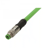 M8 D 4 Male Pins to Wire Leads Polyurethane (PUR) 3.28' (1.00m)