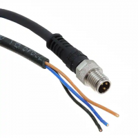 M8 4 Male Pins to Wire Leads Thermoplastic Polyurethane (TPU) 6.56' (2.00m)