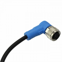M8 A code 3 Male Pins to M12 A code 5 Plug, Right Angle Polyvinyl Chloride (PVC) 1.64' (500.00mm)
