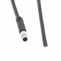 M5 4 Male Pins to Wire Leads Polyvinyl Chloride (PVC) 6.56' (2.00m)