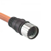 M23 8 Female Sockets to Wire Leads Thermoplastic Polyurethane (TPU) 9.84' (3.00m)