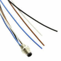 M5 A 4 Male Pins to Wire Leads Thermoplastic Elastomer (TPE) 1.64' (500.00mm)
