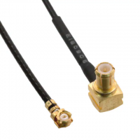 U.FL (UMCC) Plug, Right Angle Female to MCX Plug, Right Angle 1.37mm OD Coaxial Cable